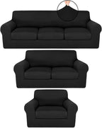 HunnmingRe Sofa Covers for 3 Cushion Couch Stretch Sofa and Loveseat Covers Set by HunnmingRe