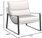 LukeAlon Modern Accent Armchairs Set of 2, Upholstered Soft Living Room Chairs - Image 2