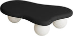 47.2" Cloud Coffee Table with 3 Ball Legs, Modern Irregular Center Table - Image 7