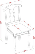 East West Furniture KEC-BLK-W Kenley Kitchen Dining Chairs - Image 3