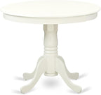 East West Furniture ANVA3-LWH-W 3 Piece Dining Room Furniture Set Contains a - Image 3