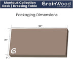 Grain Wood Furniture Montauk Desk/Dressing Table, Rustic Grey - Image 6