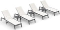 Ciokea Aluminum Foldable Lounge Chairs Set of 4 by CIOKEA