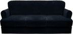 CUCRAF T Cushion Sofa Cover 4 Piece Slipcovers, Soft Thick Velvet Couch Cover by CUCRAF