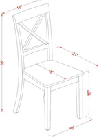 East West Furniture BOC-WHI-W Boston Dining Room Chairs - Image 3