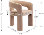 BESTANO Set of 4 Modern Velvet Fabric Upholstered Dining Chairs - Image 3