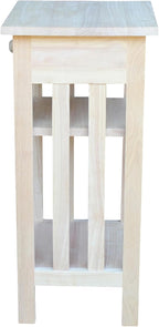 International Concepts Unfinished Mission Telephone Stand - Image 6