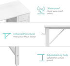 Lufeiya Small White Desk with Drawers - Image 7