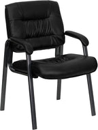 Flash Furniture Haeger Black LeatherSoft Executive Side Reception Chair by FlashFurniture
