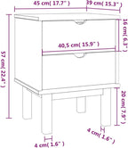 Scandinavian Style Bedside Cabinet Nightstand - Image 2