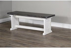 Pemberly Row Wood Breakfast Nook Set, Off White and Dark Brown Finish, Mahogany - Image 7