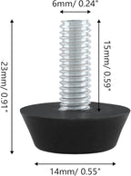 Zorfeter 30 Pcs Screw in Threaded Furniture Adjustable Levelers, M6 Leveling - Image 4