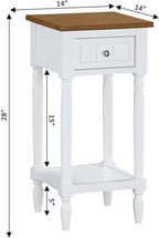 Convenience Concepts French Country Khloe 1 Drawer Accent End Table 14" - Image 3