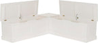Linon Harris White Solid Pine Backless Nook - Image 9
