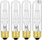 25 Watt T10 Clear Tubular Incandescent Light Bulb, T10 Bulb, Vintage Style by MMBGJKG