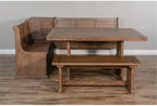 Pemberly Row 75" x 56" Farmhouse Wood Breakfast Nook Set - Image 6