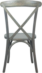 EMMA + OLIVER Grey X-Back Chair - Image 4