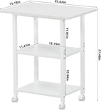 Lerliuo 3-Tier Printer Stand, Industrial Mobile Printer Table - Image 4