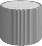 Marble Round Side Table, 17.71" Fluted End Table - Image 7