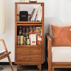 GUERNSEY End Table Chinese Style Wooden Sofa Side Table TV Cabinet Living Room - Image 4