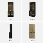 mopio Blake Tall Display Cabinet, Kitchen Buffet Pantry Cupboard, Trophy - Image 6