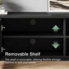 POVISON Full Assembled Mid Century Modern TV Stand, 118” Extra-Large - Image 4