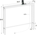 ELYKEN 5.9" Narrow Console Sofa Table - Image 3