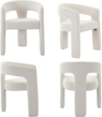 Modern Chenille Barrel Dining Chair Upholstered Fabric Dining Room Chair - Image 10
