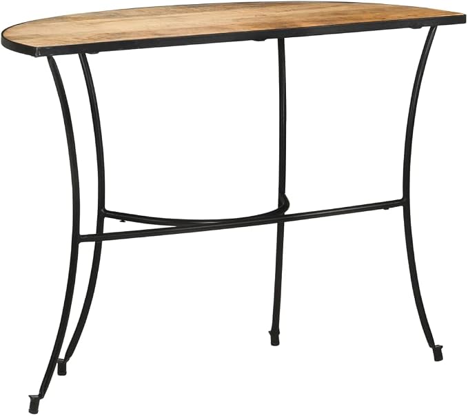 Solid Wood Side Table, Natural Finish Mango Accent Table, Nightstand - Image 4