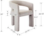 BESTANO Set of 3 Modern PU Leather Upholstered Dining Chairs - Image 3