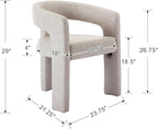 BESTANO Set of 6 Modern PU Leather Upholstered Dining Chairs - Image 2