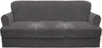 CUCRAF Cushion Sofa Cover 4 Piece Slipcovers, Soft Thick Velvet Couch Cover by CUCRAF