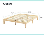 Mellow Naturalista Classic 12 Inch Solid Wood Platform Bed - Image 2