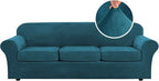 H.VERSAILTEX High Stretch Sofa Slipcover 4 Piece Cover Velvet Furniture by HVERSAILTEX