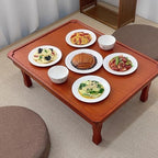 Korean Solid Wood Square Folding Coffee Table, Low Dining Table - Image 6