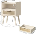 Lerliuo Rattan Nightstands Set of 2 - Image 3