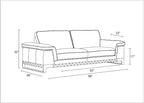 Blackjack Furniture Weston Collection Genuine Italian Leather Living Room Sofa - Image 15