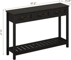 ChooChoo Console Table with 3 Drawers, Rustic Entryway Table, Narrow Long Sofa - Image 2