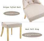 KCC Velvet Dining Chairs Set of 4, Upholstered High-end Tufted Dining Chair - Image 7