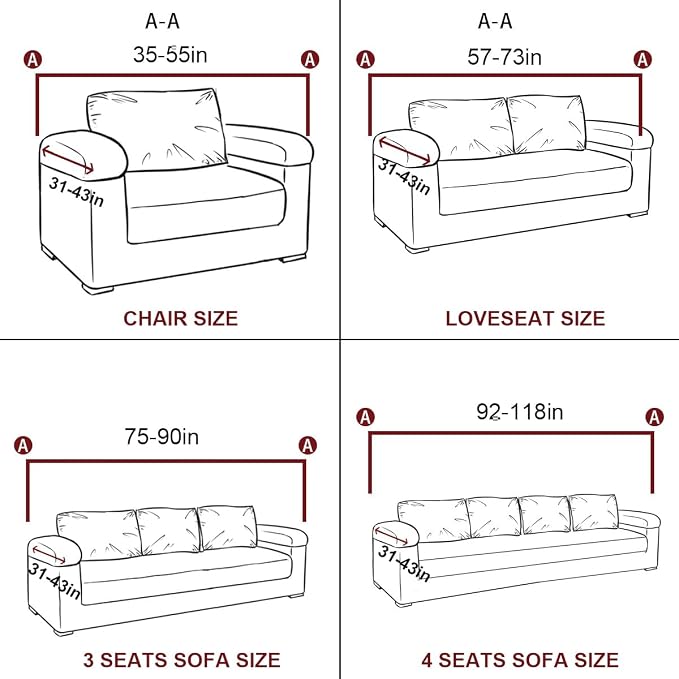 vctops 1-Piece Velvet Plush Stretch Sofa Slipcover - Image 4