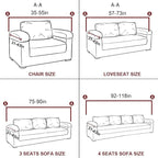 vctops 1-Piece Velvet Plush Stretch Loveseat Sofa Slipcover - Image 5