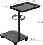 C Table End Table Adjustable Height, 360°Swivel TV Tray Table - Image 3