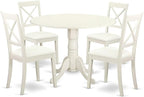 East West Furniture DLBO5-LWH-LC 5 Piece Dining Room Furniture Set Includes a by EastWestFurniture