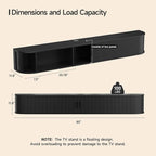 80" Floating TV Stand with Power Outlet - Image 2
