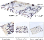 Real Luxurious Natural Marble Vanity Tray Genuine Marble/Stone Storage Tray - Image 2