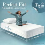 Utopia Bedding Mattress Protector Zippered Twin Size, 100% Waterproof Bed Bug - Image 2