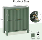 YOMILUVE Fluted Shoe Storage Cabinet - Image 2