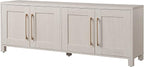 Henn&Hart Rectangular TV Stand for TV's up to 80" in Alder White, TV Stands for - Image 4