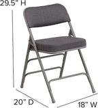 Flash Furniture 2 Pack HERCULES Series Premium Curved Triple Braced & Double - Image 3