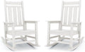 KINGYES Oversized Outdoor Rocking Chair Set of 2, All-Weather Patio Rocking by KINGYES